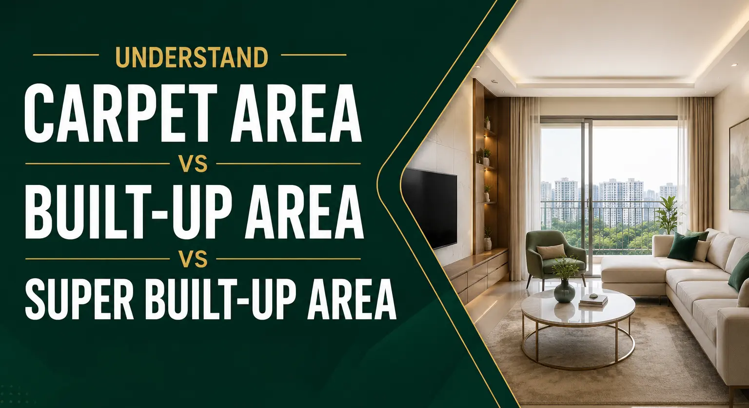 Carpet vs Built-Up vs Super Built-Up Area: Goa & India Guide