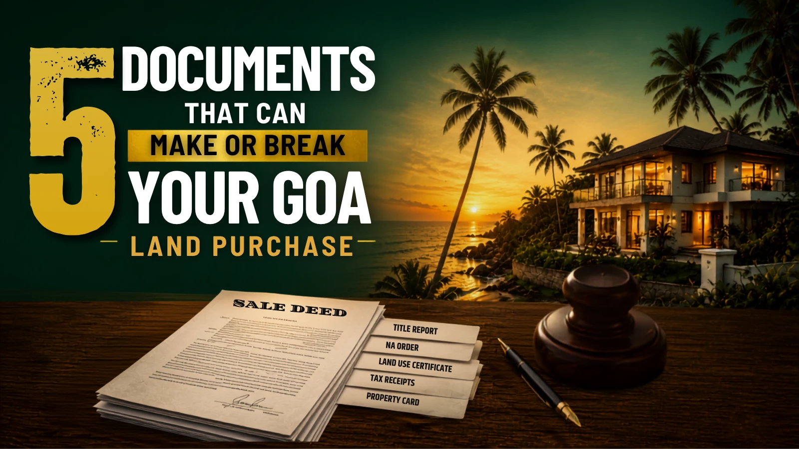 5 Documents Required to Buy Land in Goa